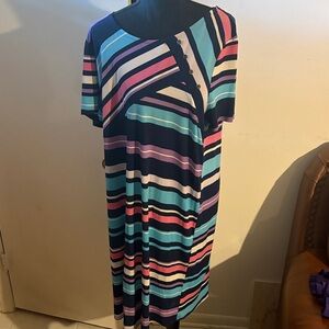 Kim Rogers Vibrant Striped Dress